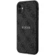 Apple iPhone 11 6.1\'\' Guess 4G Collection Leather Metal Logo MagSafe Case Cover, Black | Telefona Maciņš Vāks...