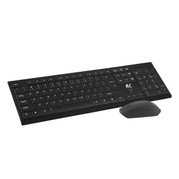 Wireless Keyboard and Mouse Combo NanoRS RS580, 2.4 GHz, 1200 DPI, Black