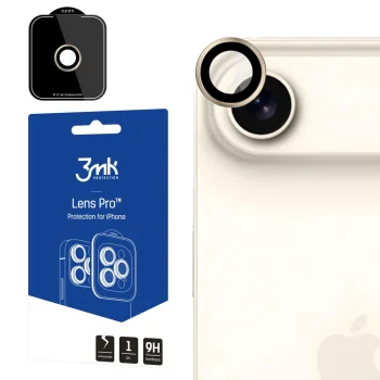 3mk Lens Protection Pro iPhone 17 Air kameras aizsargstikls, zelta