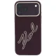 Karl Lagerfeld Smooth Big Resin Signature vāciņš iPhone 18 Pro / 17 Pro, bordo