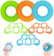 Hand Exercise Bands Set, 9 pcs, with Variable Resistance, Multicolor