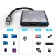 Wozinsky WHCH-01 USB-C PD 100W HDMI 4K@30Hz USB-A 10Gbps koncentrators – pelēks