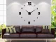 3D Wall Clock XXL 130 cm Black