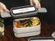 Stackable Bento Lunch Box with Compartments and Utensils XXL 1400ml, White