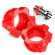 4Fizjo 25 mm plastmasas vītņoti svaru stieņa fiksatori, 2 gab., sarkani