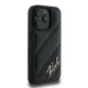 Karl Lagerfeld iPhone 16 Pro Case Diagonal Quilted Script, Black