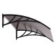 Door Canopy 120x100 cm Polycarbonate Awning for Entrance Weather Protection MultiGarden