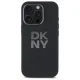 Чехол DKNY для iPhone 16 Pro Liquid Silicone Metal Logo, черный
