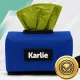 Чехол для пакетов для собак Karlie с карабином + 15 пакетов, синий
