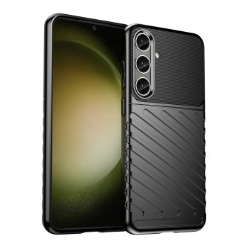 Samsung Galaxy S24+ Plus (SM-S926) Thunder Series TPU Cover Case, Black | Чехол Кейс Кабура Бампер...