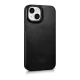 Кожаный чехол-книжка iCarer для iPhone 14 Plus с MagSafe, черный (AKI14220707-BK)