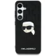 Чехол Karl Lagerfeld Leather Monogram Pin Logo Karl Head для Samsung Galaxy S25 Черный