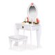 Ecotoys W08H102B koka bērnu tualetes galdiņš ar spoguli un krēslu