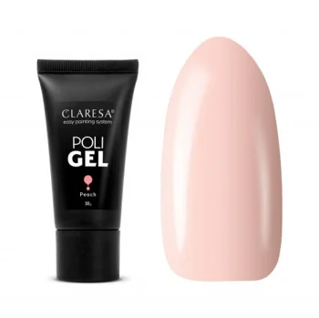 Claresa Poli Gel nagu modelēšanas gēls, Peach, 30 g