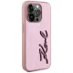 Чехол Karl Lagerfeld для iPhone 15 Pro Max Wrinkled Metal Signature, розовый