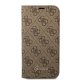 Guess iPhone 14 Wallet Case 4G Vintage Gold Logo, Brown