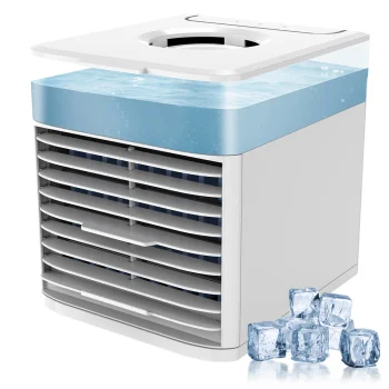 Portable Mini Air Cooler USB Evaporative Desk Fan, White