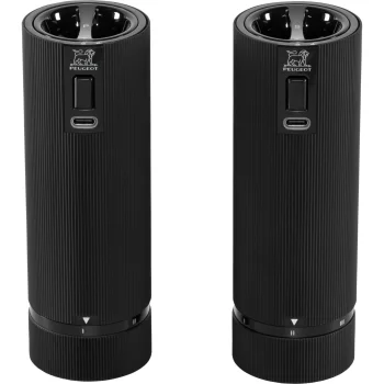 Peugeot Line u'Select Electric Salt and Pepper Mill Set, 15 cm, Matte Black