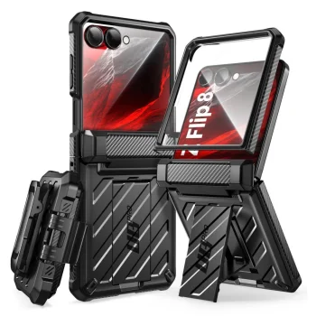 Supcase Unicorn Beetle Pro vāciņš priekš Samsung Galaxy Z Flip 8, melns