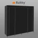 Складной тканевый шкаф Ruhhy 170x170 см, черный
