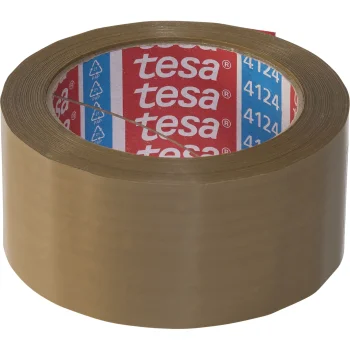 Упаковочная клейкая лента Tesa 04124, 66 м x 50 мм, ПВХ, коричневая