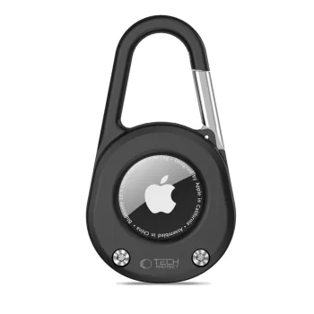 Aizsargvāciņš Apple AirTag 1/2 Tech-Protect Slidelock ar karabīni, melns