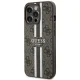 Чехол Guess для iPhone 13 / 13 Pro 4G Printed Stripes MagSafe, коричневый