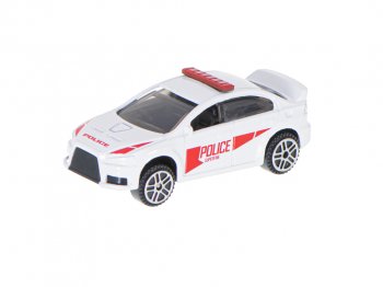 Bērnu Metāla Rotaļu Policijas Automašīna, Balta, 7 cm | Kids Metal Toy Police Car