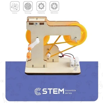Деревянный конструктор Ручной генератор, STEM-игрушка