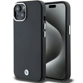 Чехол BMW для iPhone 14 / 15 / 13 Signature Wrapped Metal MagSafe, черный