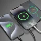 Magnetic Power Bank Dudao K14S+ 10000mAh 22.5W USB-A USB-C MagSafe Compatible with Stand - Black