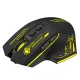 Wozinsky WMGB-1181 bezvadu optiskā spēļu pele 3200 DPI, melna/dzeltena