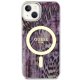 Guess iPhone 14 vāciņš Leopard MagSafe, rozā