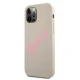 Guess iPhone 12 Pro Max Case Silicone Vintage Script, Gray Pink