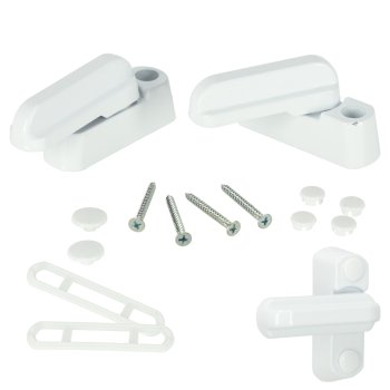 Bērnu drošības slēdzene logiem un durvīm 2 gab., balta