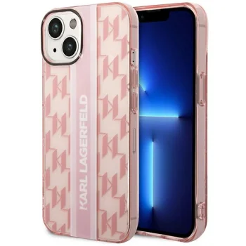 Чехол Karl Lagerfeld Mono Vertical Stripe для iPhone 14 Plus, розовый