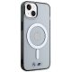 BMW iPhone 14 vāciņš Silver Ring MagSafe, caurspīdīgs