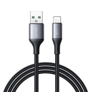 Joyroom S-A28 Flash Series USB-A uz Lightning kabelis 3A 2m, melns