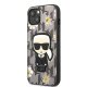 Karl Lagerfeld iPhone 13 vāciņš Monogram Iconic Karl Grey
