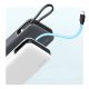 Cuktech 55W Power Bank 20000mAh with Built-in USB-C Cable - White