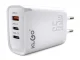 65W USB C Wall Charger with 3 Ports USB-A USB-C, Fast Power Adapter, white