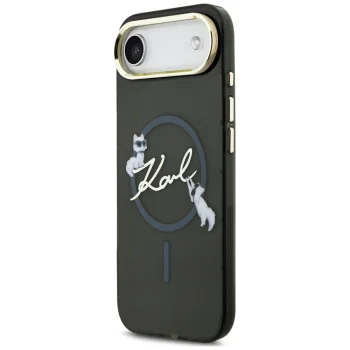 Karl Lagerfeld iPhone Air Case IML Choupettes Karl Script Logo MagSafe - Black