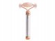 Rose Quartz Face and Neck Vibrating Massager Roller with Two Nozzles