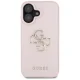 Guess Grained Big 4G Logo Small Classic Logo vāciņš iPhone 16, Rozā