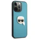 Karl Lagerfeld Leather Ikonik vāciņš iPhone 13 Pro Max, zils