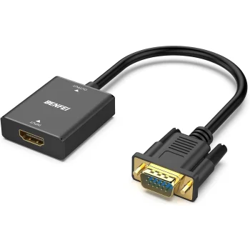 Адаптер Benfei HDMI - VGA однонаправленный с аудио 3.5 мм, черный