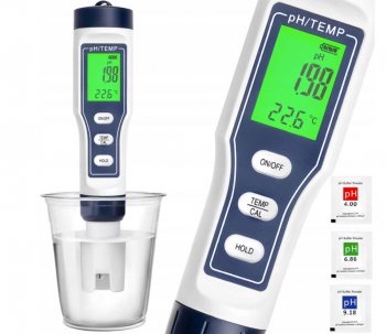 Ūdens Cietības pH Testeris ar ATC Funkciju un Termometru / Ūdens Kvalitātes Analīze TDS/EC | Water Hardness Tester...