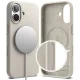 Ringke silikona magnētiskais MagSafe vāciņš iPhone 17 - Bēšs | Silicone Magnetic Phone Case Cover Beige