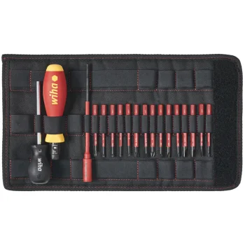 Wiha TorqueVario-S Electric 2872T18 Torque Screwdriver Set, 0.8-5.0 Nm, 18-Piece