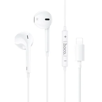 Проводные наушники HOCO M111 Lightning для iPhone, белые